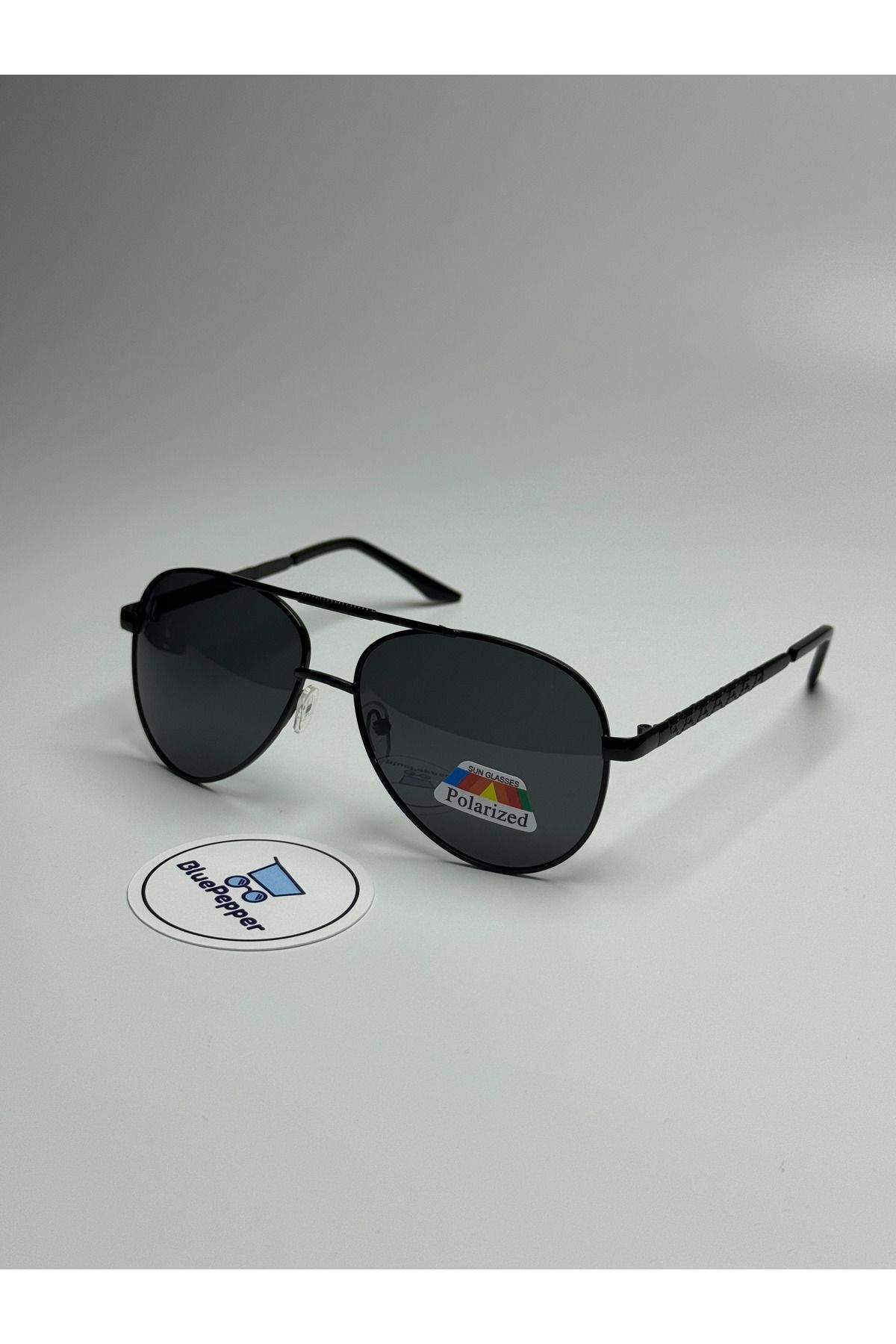 Burban Siyah Polarize Güneş Gözlüğü Siyah Cam Renkli
