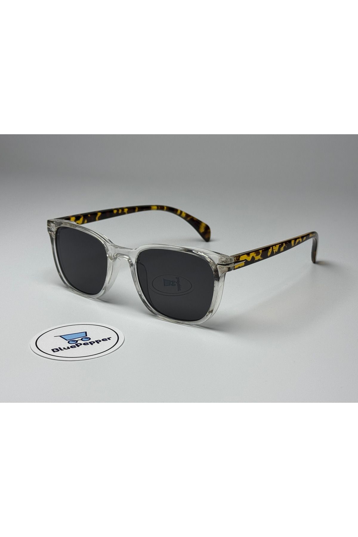 CROW LEOPAR-ŞEFFAF GÜNEŞ GÖZLÜĞÜ Wayfarer Çerçeve Siyah Cam Renkli 51 ekartman