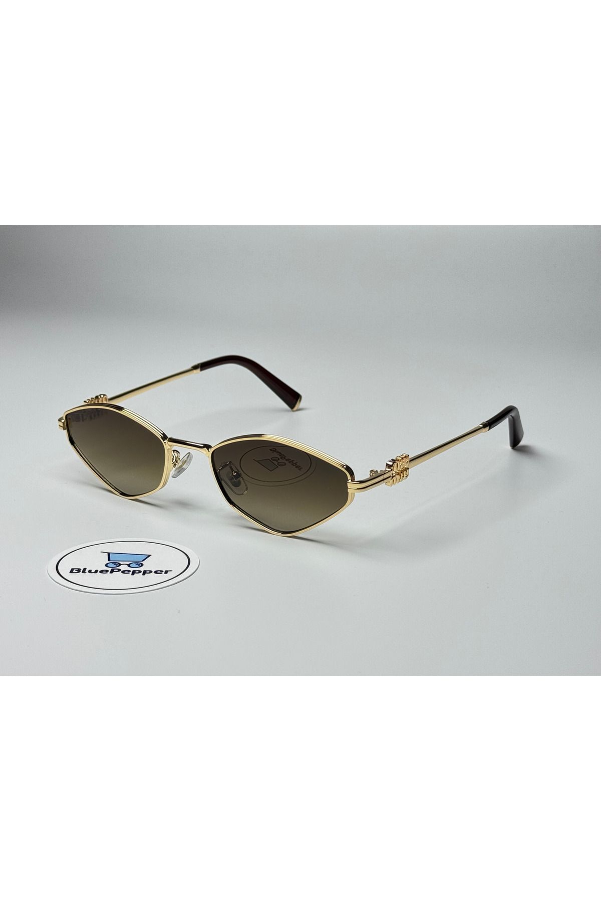 MIUX V3 KAHVE GÜNEŞ GÖZLÜĞÜ Cateye Geometrik Çerçeve Kahve Cam Renkli 56 ekartman