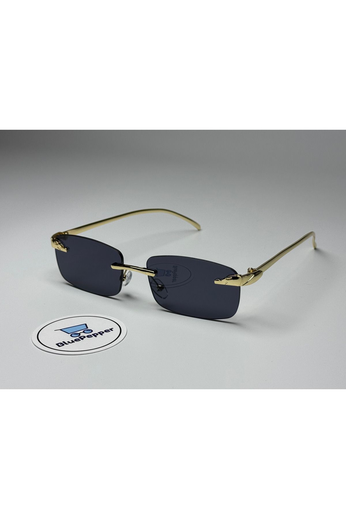 CARTYY SİYAH GÜNEŞ GÖZLÜĞÜ Dikdörtgen Çerçeve Siyah Cam Renkli 55 ekartman