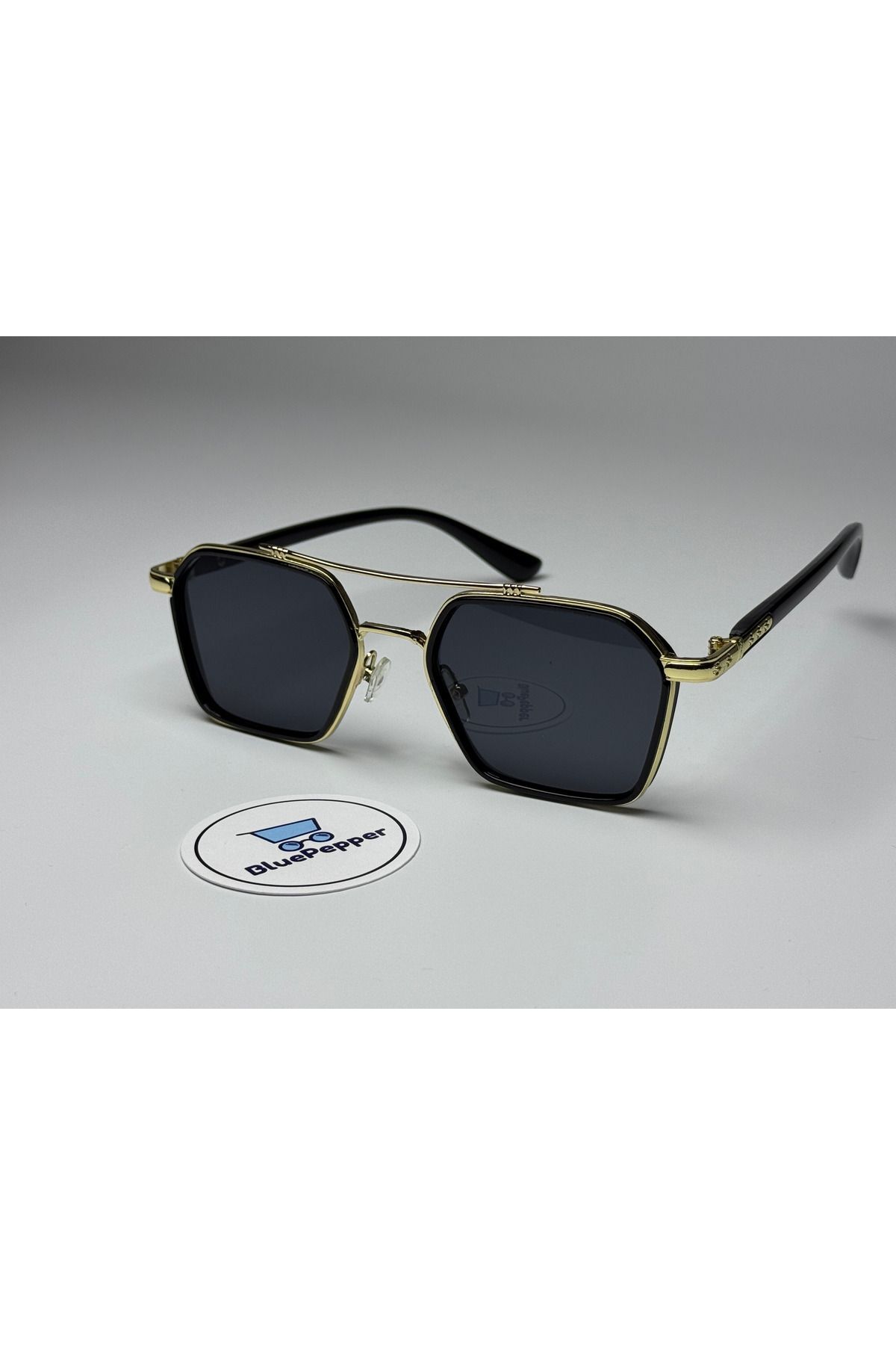 VITRUM GOLD GÜNEŞ GÖZLÜĞÜ Pilot Metal Çerçeve Siyah Cam Renkli 54-19-147