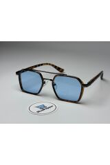 VITRUM LEOPAR GÜNEŞ GÖZLÜĞÜ Pilot Metal Çerçeve Mavi Cam Renkli 54-19-147