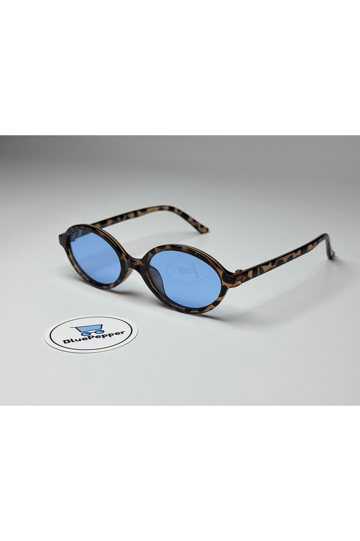 MIUX LEOPAR GÜNEŞ GÖZLÜĞÜ Oval Mavi Cam Renkli