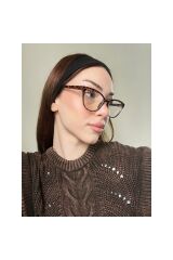 Lily Leopard Mavi Işık Korumalı Gözlük Unisex Cateye Optik Uyumlu Camları Değişebilir