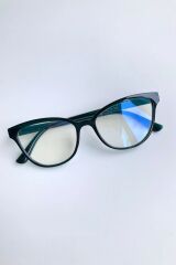 Cateye Mavi Işık Korumalı Yeşil Ekran Gözlüğü Kadın Optik Uyumlu Camları Değişebilir