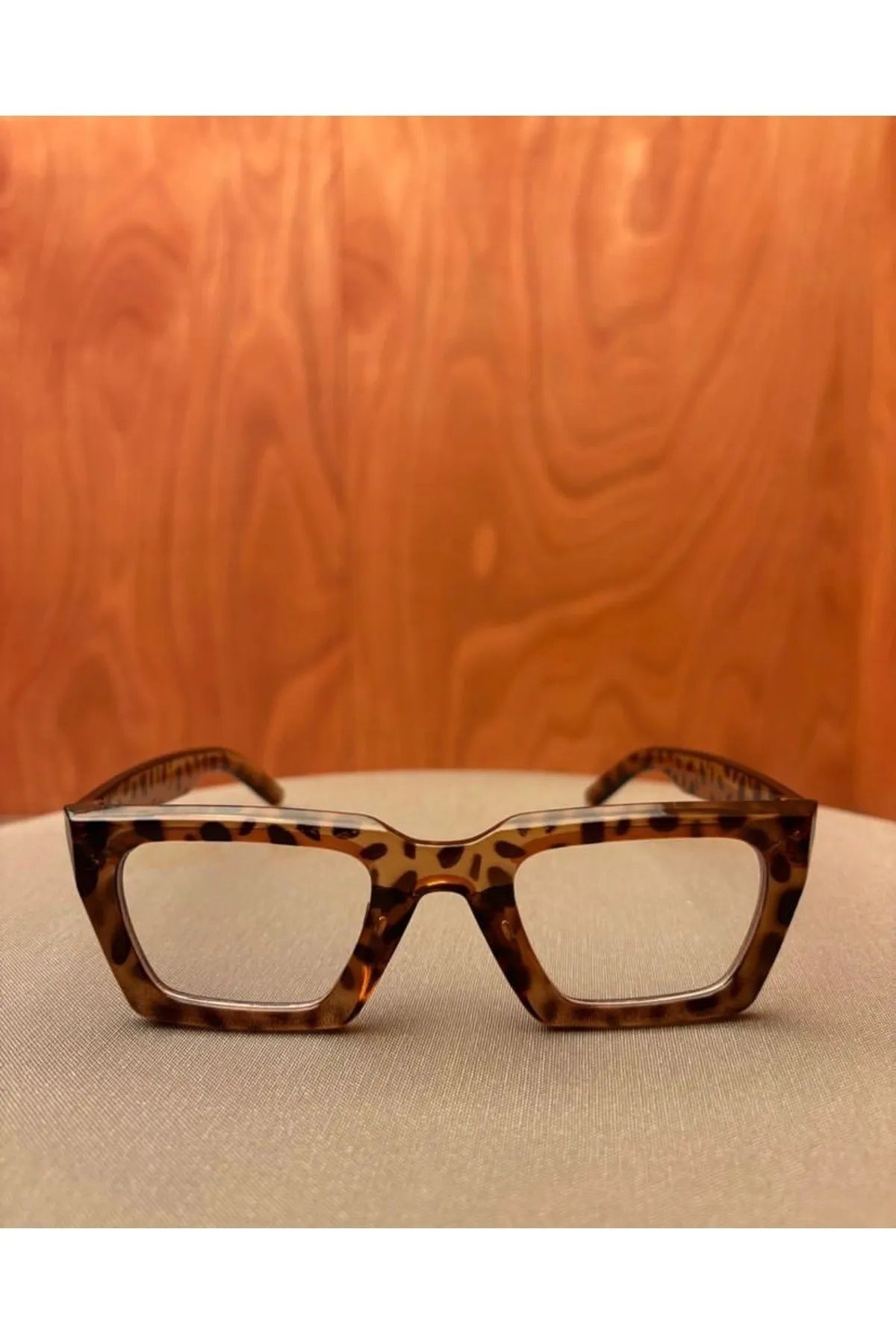 Azure Bonnie Leopar Mavi Işık Koruyucu Şeffaf Dinlendirici Gözlük