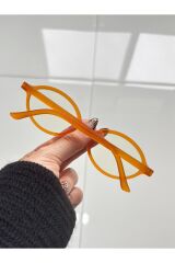 MIUX ORANGE OVAL ÇERÇEVE Mavi Işık Korumalı Ekran gözlüğü, Optik Uyumlu, Camları Değişebilir