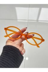 MIUX ORANGE OVAL ÇERÇEVE Mavi Işık Korumalı Ekran gözlüğü, Optik Uyumlu, Camları Değişebilir