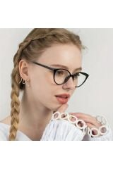 Kadın Mavi Işık Korumalı Bilgisayar Gözlüğü Cateye Voke Model