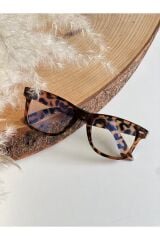 Unisex Wayfarer Leopar Mavi Işık Korumalı Gözlük