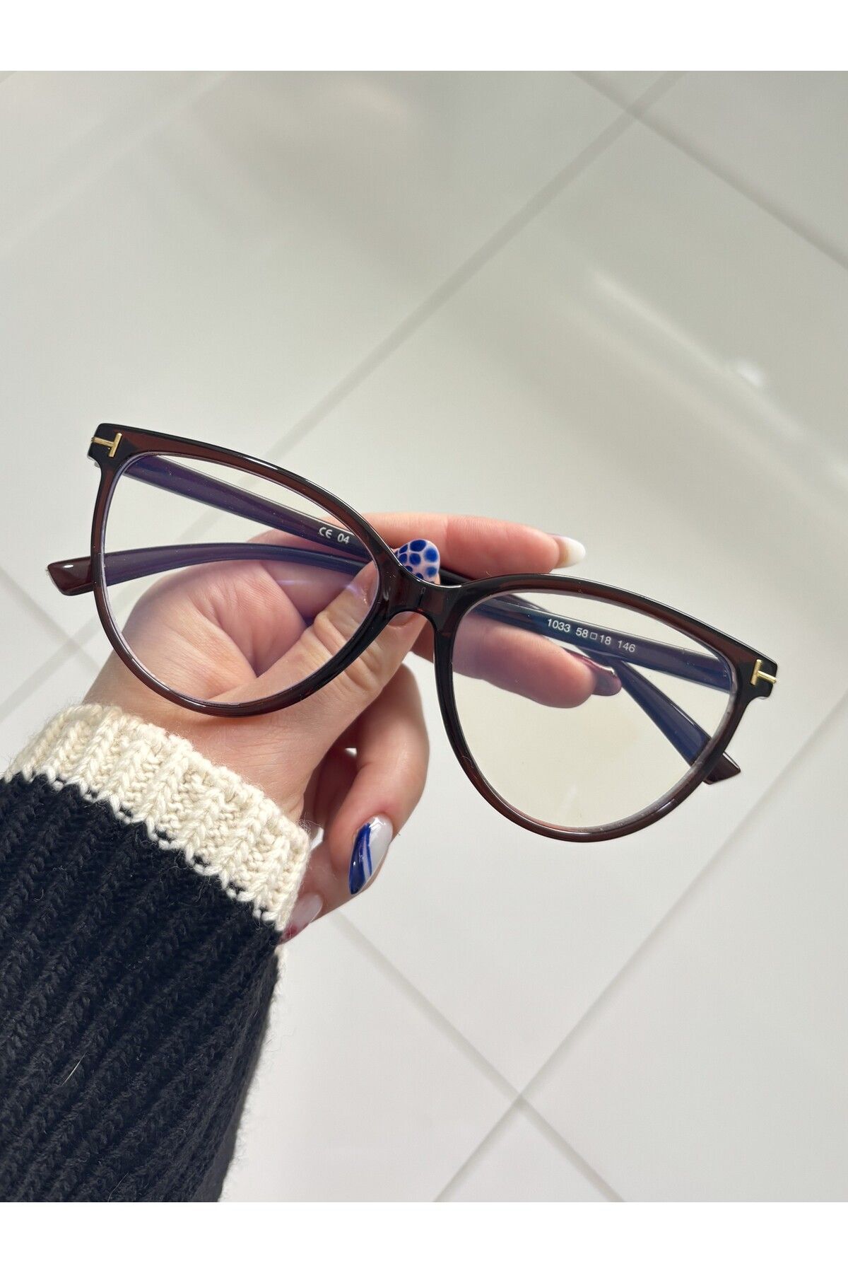 Talia Metal Detaylı Cateye Mavi Işık Filtreli Ekran Gözlüğü Optik Uyumlu Camları Değişebilir