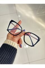 Castel Siyah Cateye Mavi Işık Filtreli Gözlük BlueBlock Kedi Gözü, Optik Uyumlu Camları Değişebilir