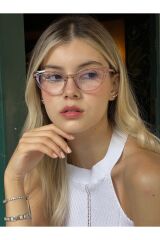 Sydyney Pembe Cateye Mavi Işık Filtreli Gözlük BlueBlock Kedi Gözü, Optik Uyumlu Camları Değişebilir