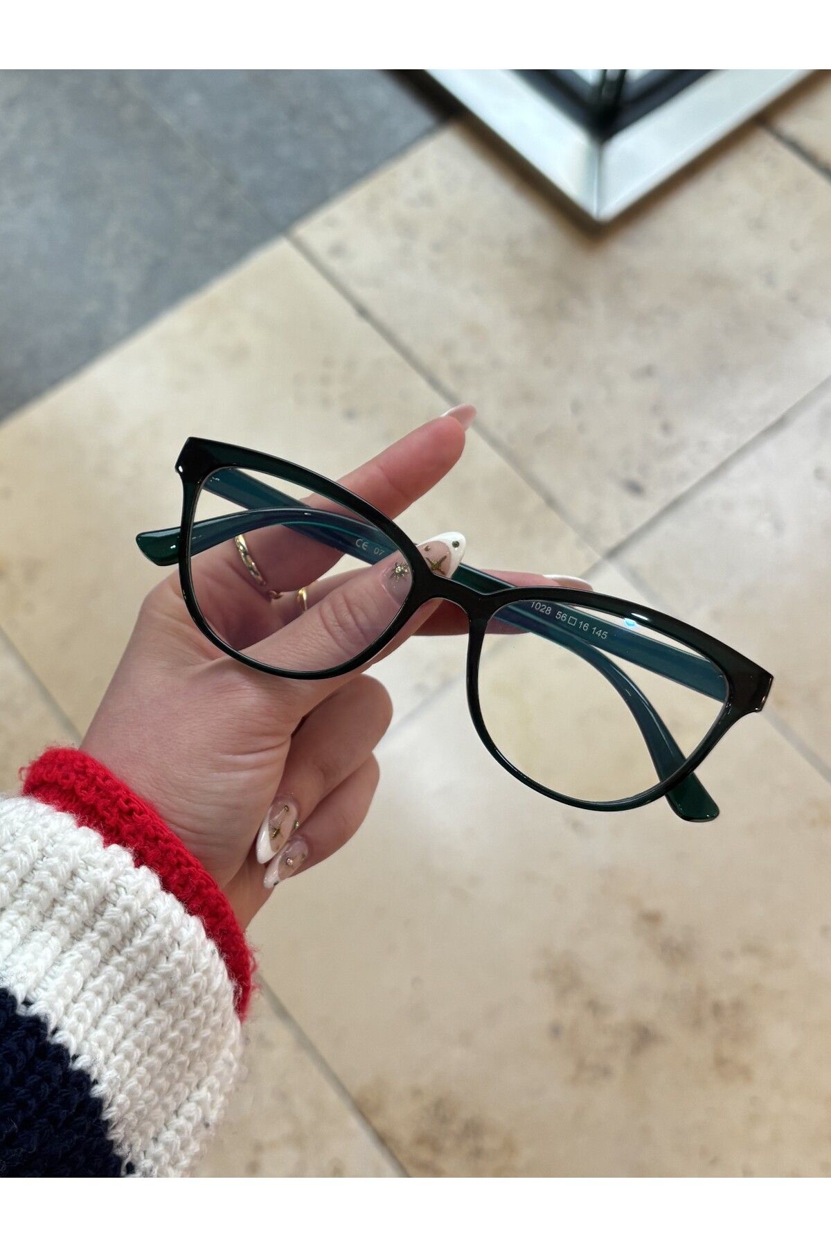 Talya Cateye Yeşil Mavi Işık Filtreli Ekran Gözlüğü Optik Uyumlu Camları Değişebilir