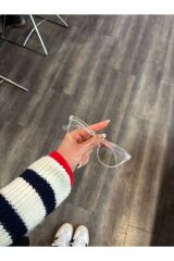 Talya Cateye Şeffaf Mavi Işık Filtreli Ekran Gözlüğü Optik Uyumlu Camları Değişebilir