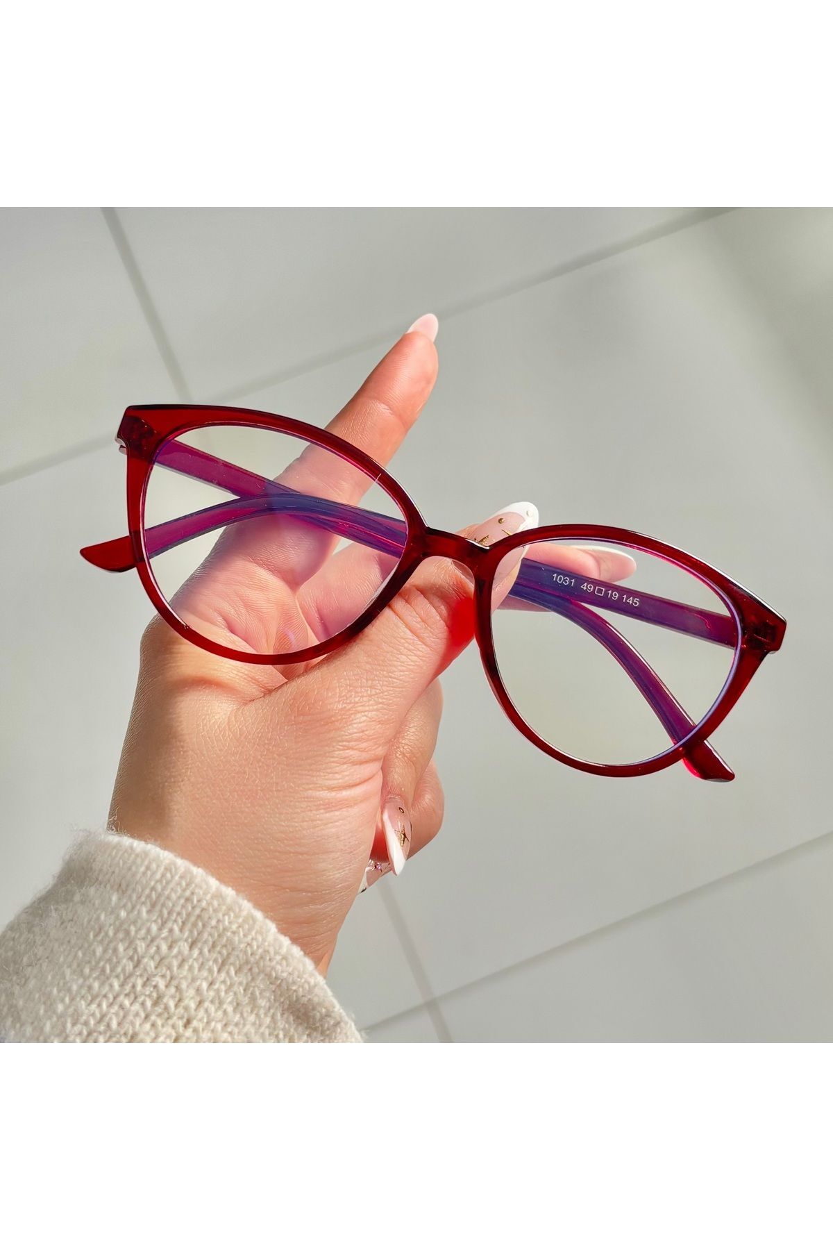 Talia Bordo Mavi Işık Filtreli Ekran Gözlüğü Optik Uyumlu Camları Değişebilir