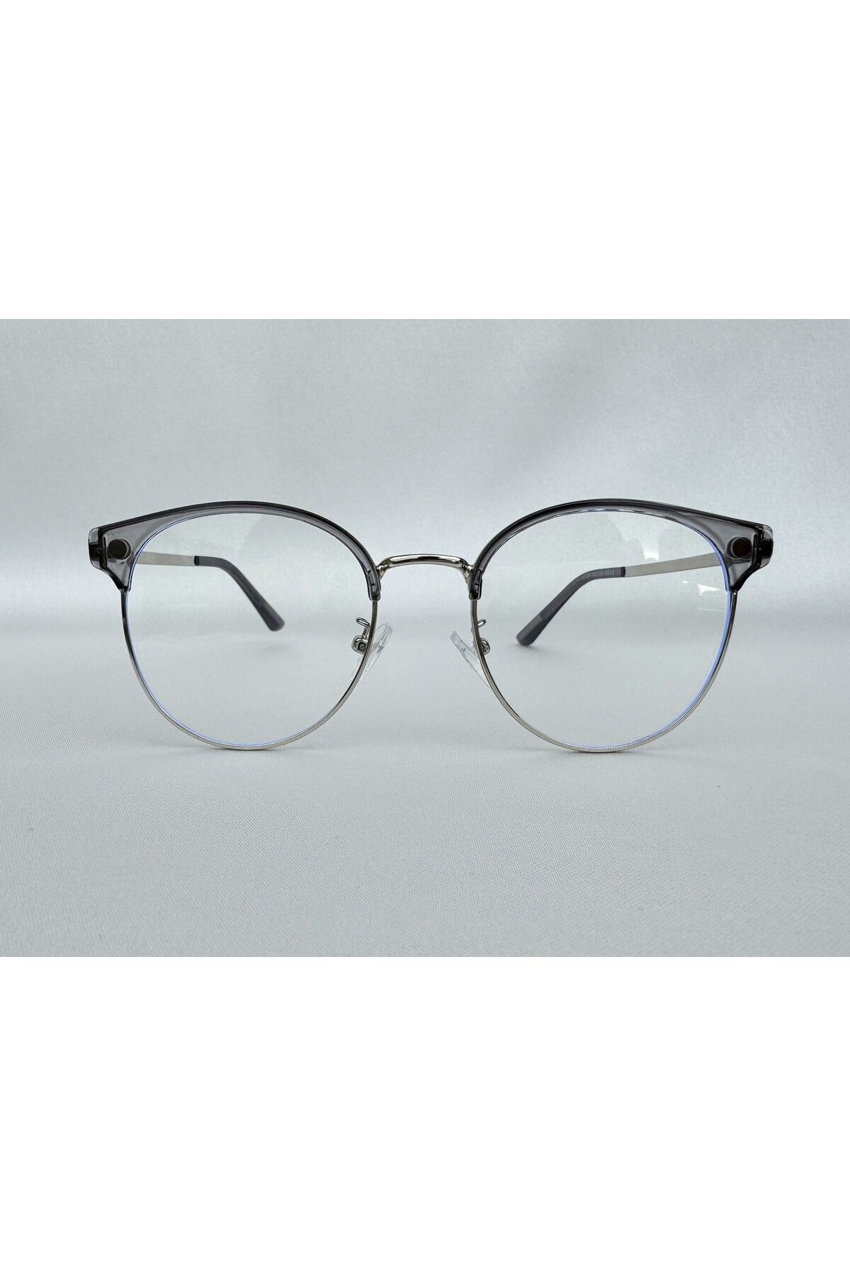 Doube Güneş Gözlüğü Mavi Işık Korumalı Gözlük Gri Unisex Kadın Erkek