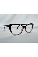 Zena Mavi Işık Korumalı Kahve Bilgisayar Ekran Gözlüğü Camları Değişebilir Kadın