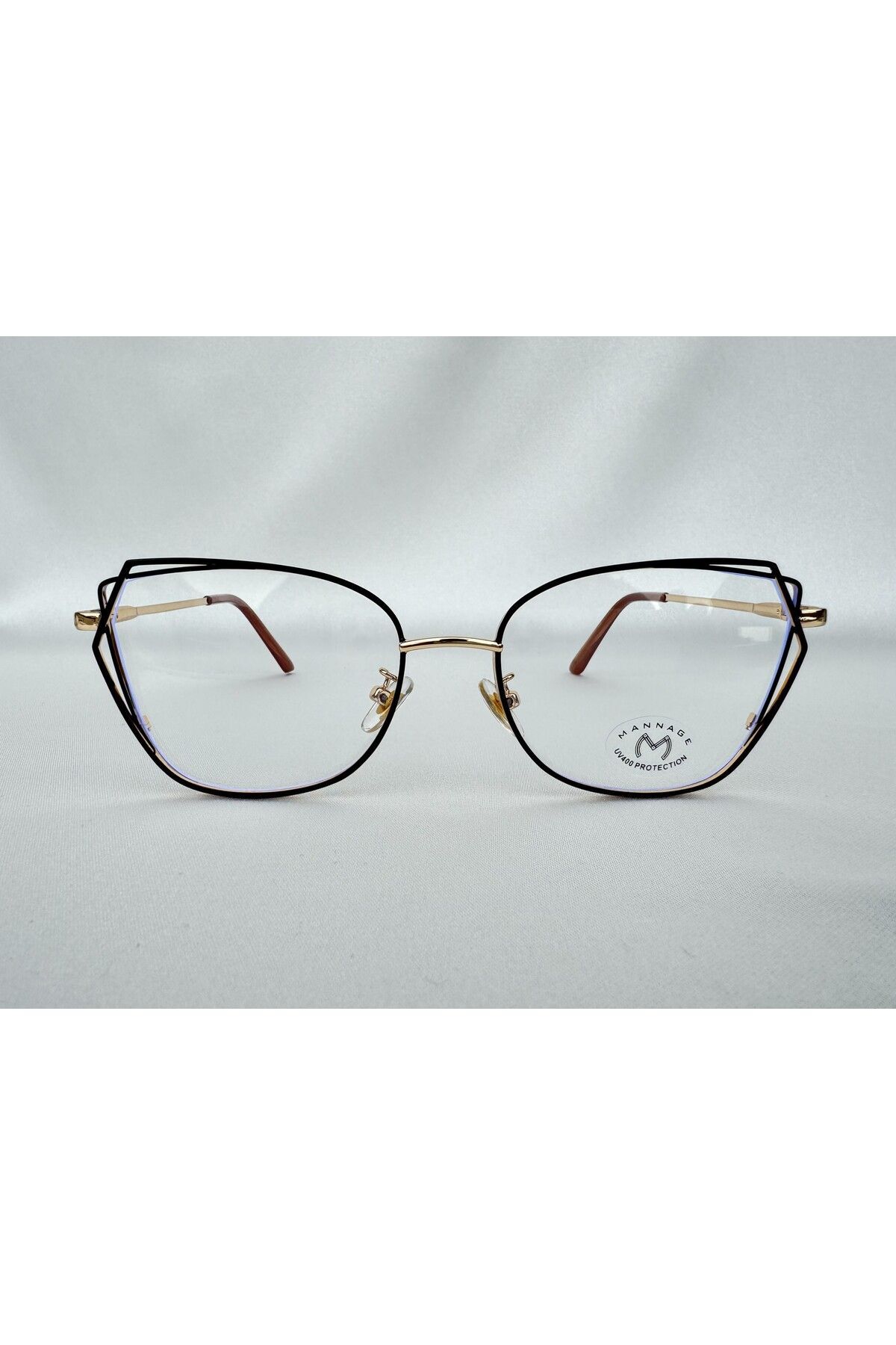 Horizon Cateye Mavi Işık Korumalı Kahve Ekran Gözlüğü Optik Uyumlu Camları Değişebilir Unisex