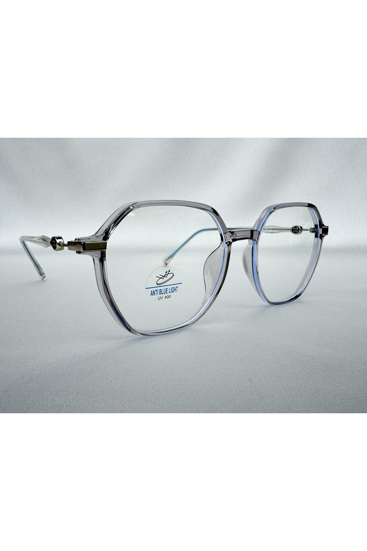 Almila Mavi Işık Korumalı Gri Ekran Gözlüğü Camları Değişebilir Unisex Kadın Erkek