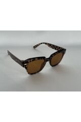 Venüs Leopar Güneş Gözlüğü Wayfarer Kahve Cam Renkli