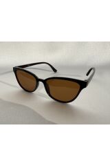 Talia Siyah Güneş Gözlüğü, Cateye, Kahve Cam Renkli