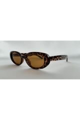 Bunny Leopar Güneş Gözlüğü, Oval, Kahve Cam Renkli