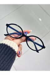 MIUX SİYAH OVAL ÇERÇEVE Mavi Işık Korumalı Ekran gözlüğü, Optik Uyumlu, Camları Değişebilir