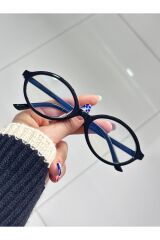 MIUX SİYAH OVAL ÇERÇEVE Mavi Işık Korumalı Ekran gözlüğü, Optik Uyumlu, Camları Değişebilir