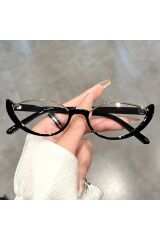 HALFMOON LEOPAR OVAL ÇERÇEVE Mavi Işık Korumalı Ekran gözlüğü, Optik Uyumlu, Camları Değişebilir