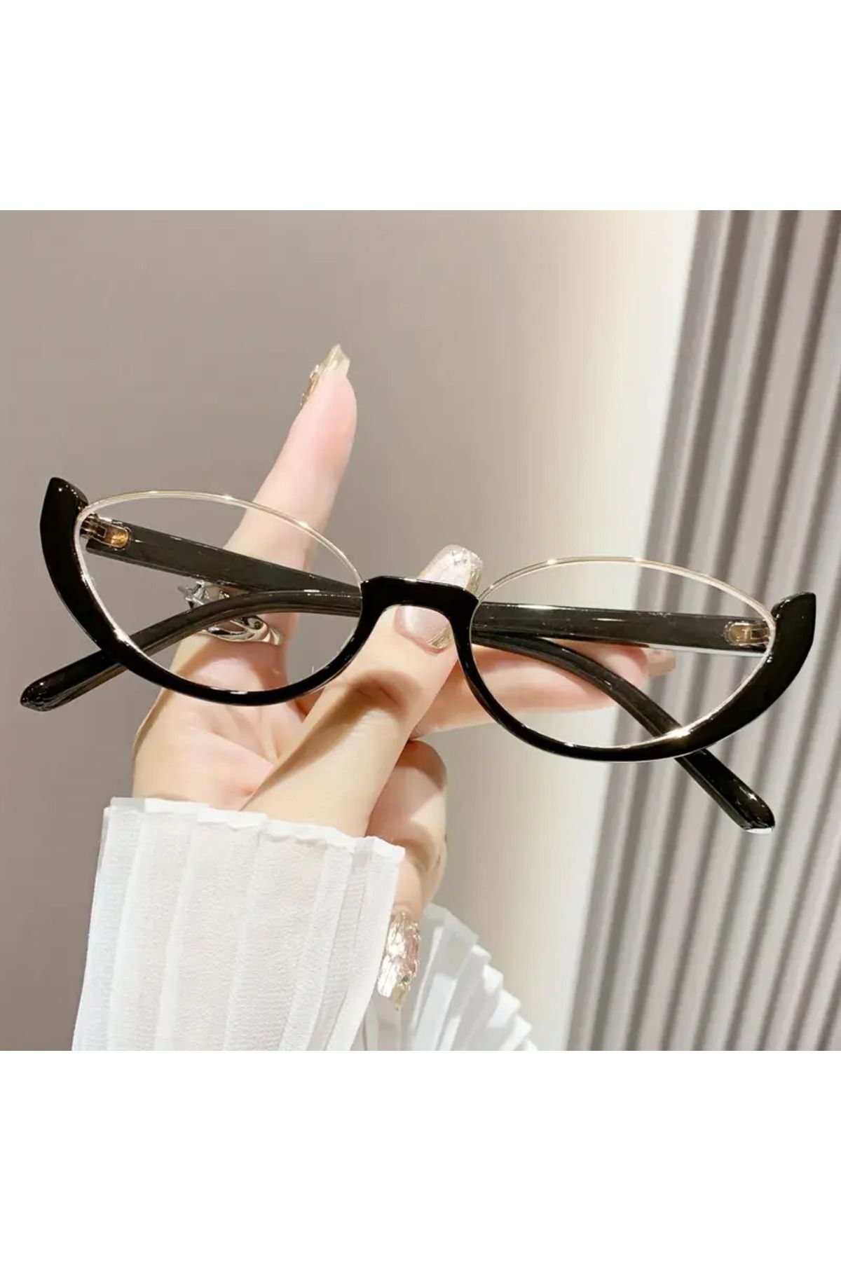 HALFMOON LEOPAR OVAL ÇERÇEVE Mavi Işık Korumalı Ekran gözlüğü, Optik Uyumlu, Camları Değişebilir