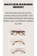 Kahverengi Cat Eye Kemik Şeffaf Kadın Erkek Unisex Mavi Işık Korumalı Ekran Gözlüğü Gözlük