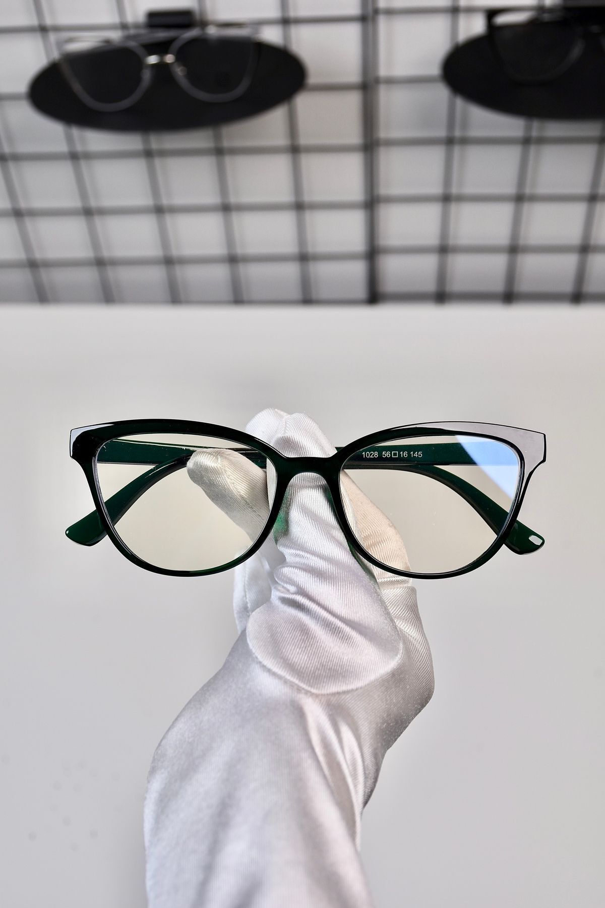 Yeşil Haki Cat Eye Kemik Şeffaf Kadın Erkek Unisex Mavi Işık Korumalı Ekran Gözlüğü Gözlük