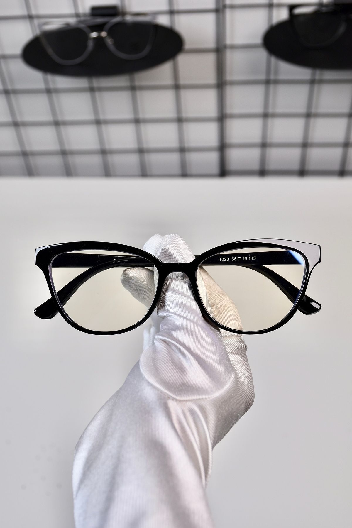 Siyah Cat Eye Kemik Şeffaf Kadın Erkek Unisex Mavi Işık Korumalı Ekran Gözlüğü Gözlük