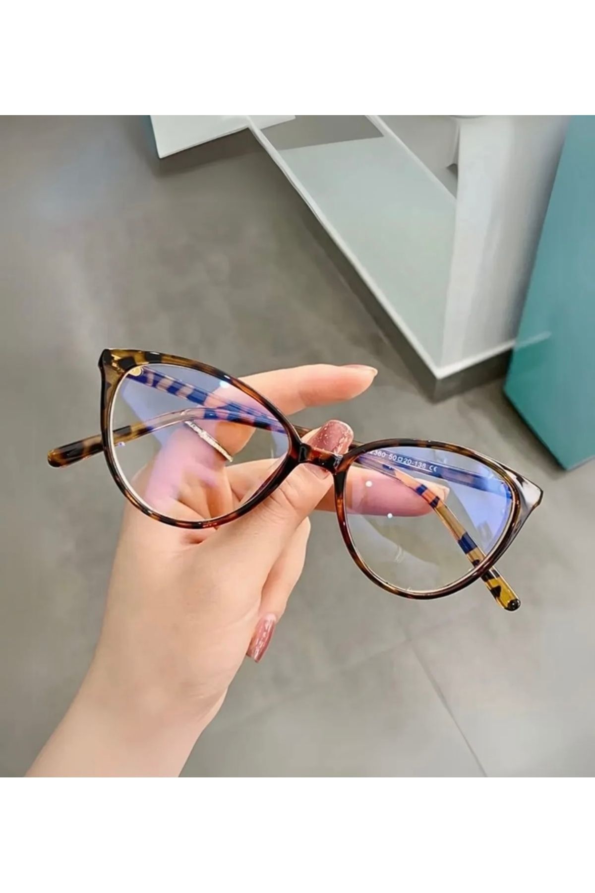 Talia Leopar Mavi Işık Filtreli Ekran Gözlüğü Optik Uyumlu Camları Değişebilir