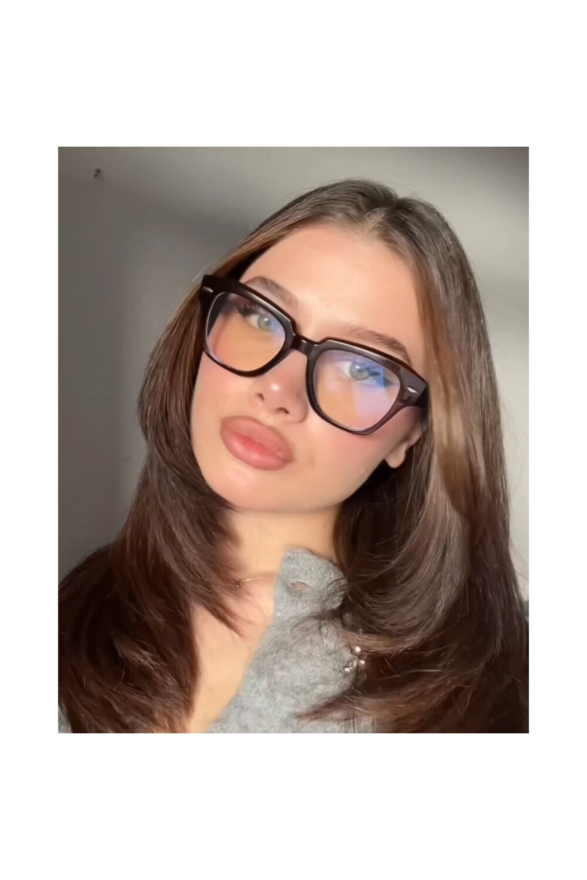 Venüs Kahverengi Mavi Işık Filtreli Ekran Gözlüğü Optik Uyumlu Camları Değişebilir