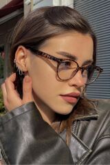 Mavi Işık Korumalı Leopar Model Gözlük