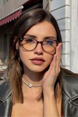 Mavi Işık Korumalı Leopar Model Gözlük