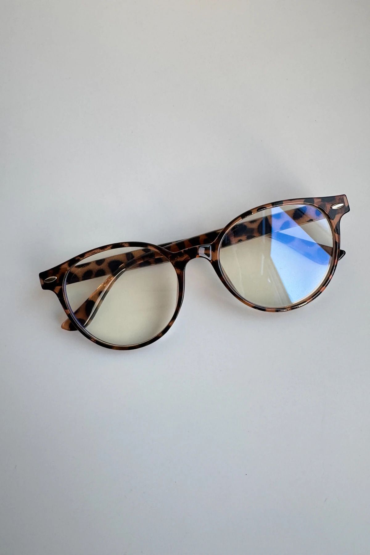 Mavi Işık Korumalı Leopar Model Gözlük