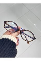 MIUX LEOPAR OVAL ÇERÇEVE Mavi Işık Korumalı Ekran gözlüğü, Optik Uyumlu, Camları Değişebilir