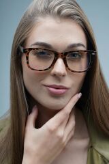 Wayfarer Leopar Mavi Işık Korumalı Gözlük