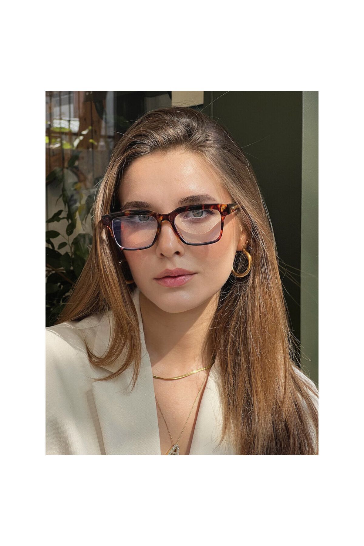 Leopar Desen Unisex Mavi Işık Filtreli Blue Block Ekran gözlüğü