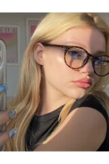 Unisex Leopar Desenli Mavi Işık Filtreli Korumalı Bilgisayar Ekran Gözlüğü Blue Block Yeni Sezon