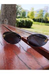 Fadi Gold Sap Çerçevesiz Polarize Cam Unisex Şik Güneş Gözlüğü