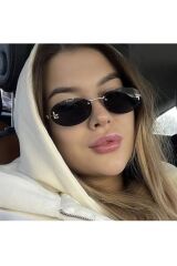 Fadi Gold Sap Çerçevesiz Polarize Cam Unisex Şik Güneş Gözlüğü