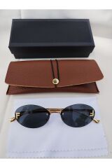 Fadi Gold Sap Çerçevesiz Polarize Cam Unisex Şik Güneş Gözlüğü