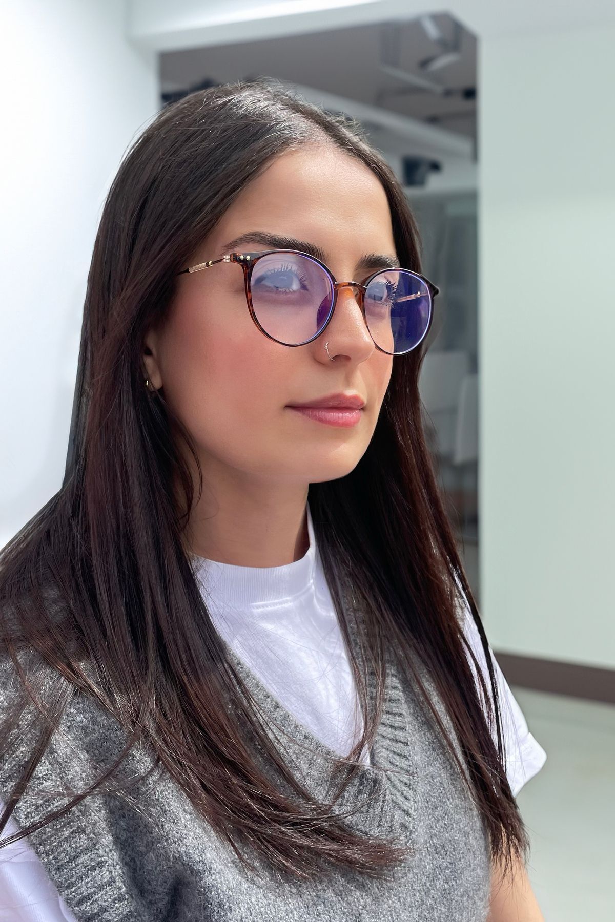 Boon Leopar Yuvarlak Kadın / Erkek Blueblock Gözlük *keçe Kılıf Hediyeli !