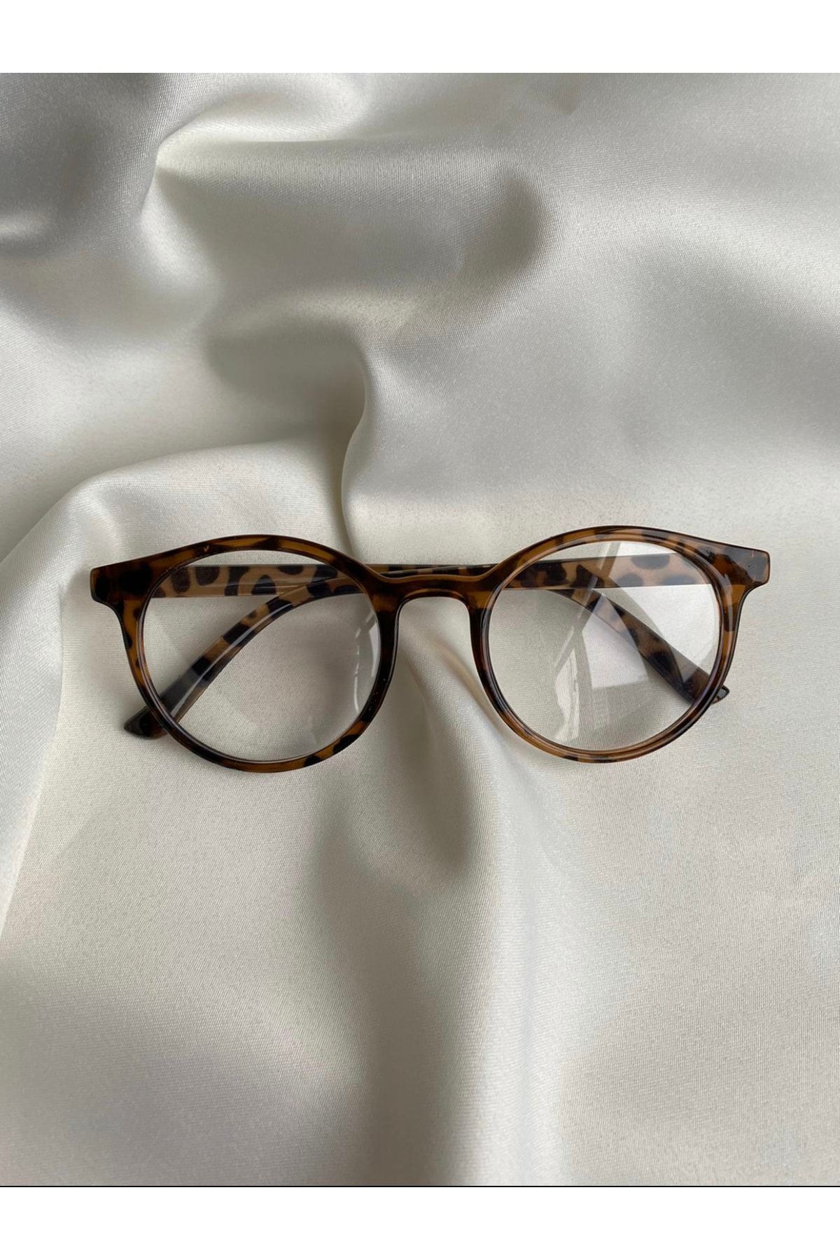 Vience Leopar Desenli Mavi Işık Korumalı Unisex Model