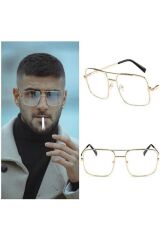 Yeni Sezon Reynmen Gold Şeffaf Siyah Unisex Güneş Gözlüğü