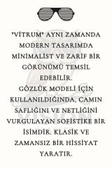 Vitrum Şeffaf Köşeli Lüks Unisex Şeffaf Camlı Mavi Işık Korumalı Gözlük